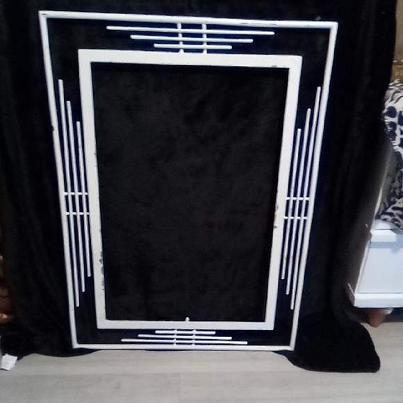 Mid Century Modern White Rectangular Wall Frame